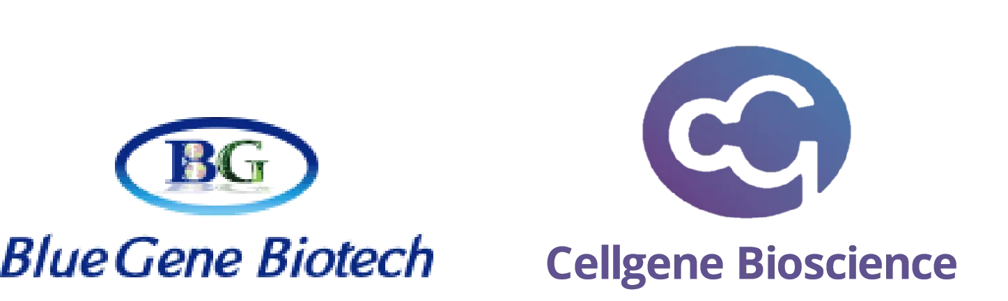 BlueGene Biotech·Cellgene Bioscience 공식 로고